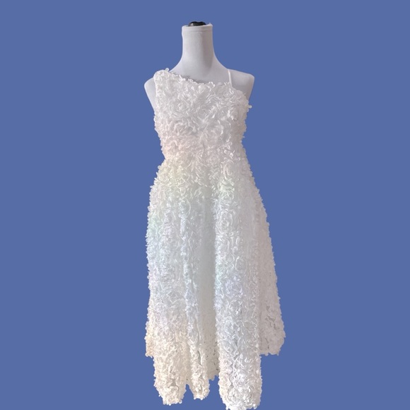 Alisa & Leo 3D Floral One-Shoulder Dress Girls 12Y NWT - Picture 5 of 11